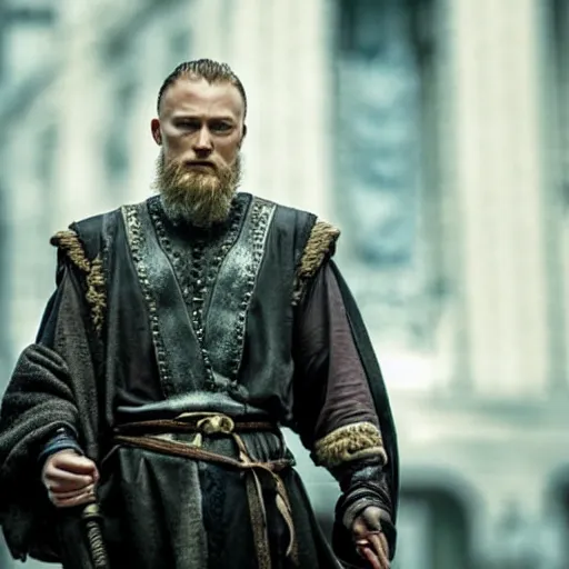 Image similar to ragnar lothbrok in wallstreet,