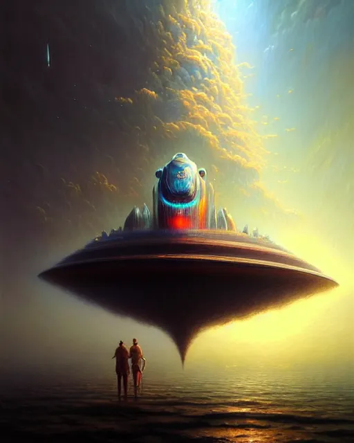 Prompt: a hyper - detailed 3 d render like an oil painting of dreambotmothership, stable diffusion, surrealism!!! surreal concept art, lifelike, photorealistic, digital painting, aesthetic, smooth, sharp focus, artstation hd, by greg rutkowski, bruce pennington, valentina remenar, rhads, asher duran,