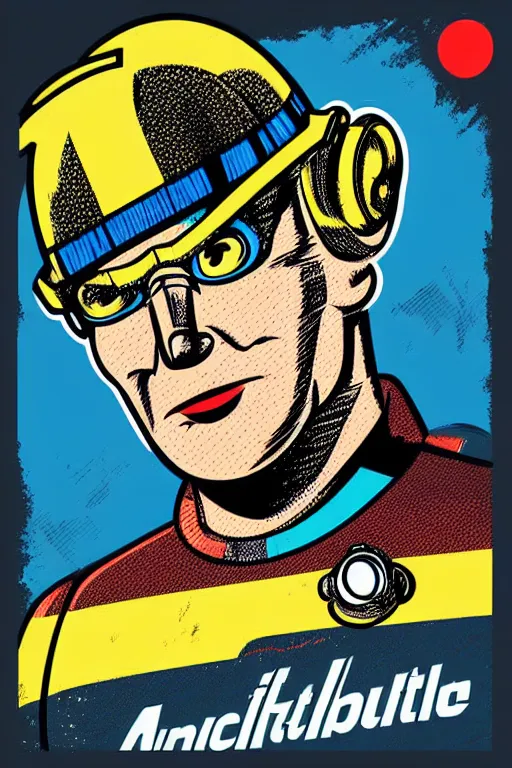 Image similar to fallout 7 6 retro futurist illustration art by butcher billy, sticker, colorful, illustration, highly detailed, simple, smooth and clean vector curves, no jagged lines, vector art, smooth andy warhol style