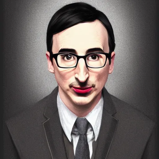 Image similar to photo booth of 2 people, john oliver on left, adam driver on right, full body, elegant, beautiful, highly detailed, centered, dark, smokey, digital painting, concept art, smooth, sharp focus, illustration, deviant art, art by artgerm, art by greg rutkowski, art by alphonse mucha