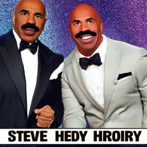 Prompt: steve harvey the rock Johnson