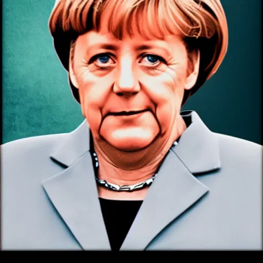 Image similar to Angela Merkel as a dirty truck driver, 35mm, photorealistic