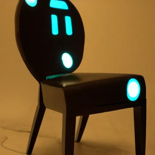 Image similar to a blue hexagonal armchair from the movie tron : legacy