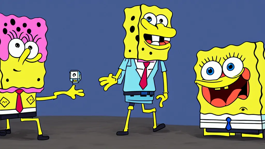 Prompt: spongebob, married generated by artificial intelligence, 8K UHD, trending on artstation, extremely detailed