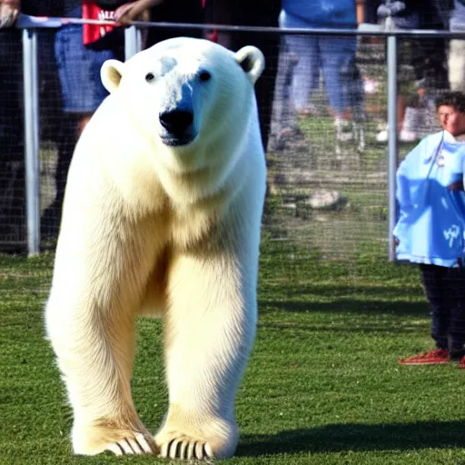 Image similar to a polar bear at the stanely cup