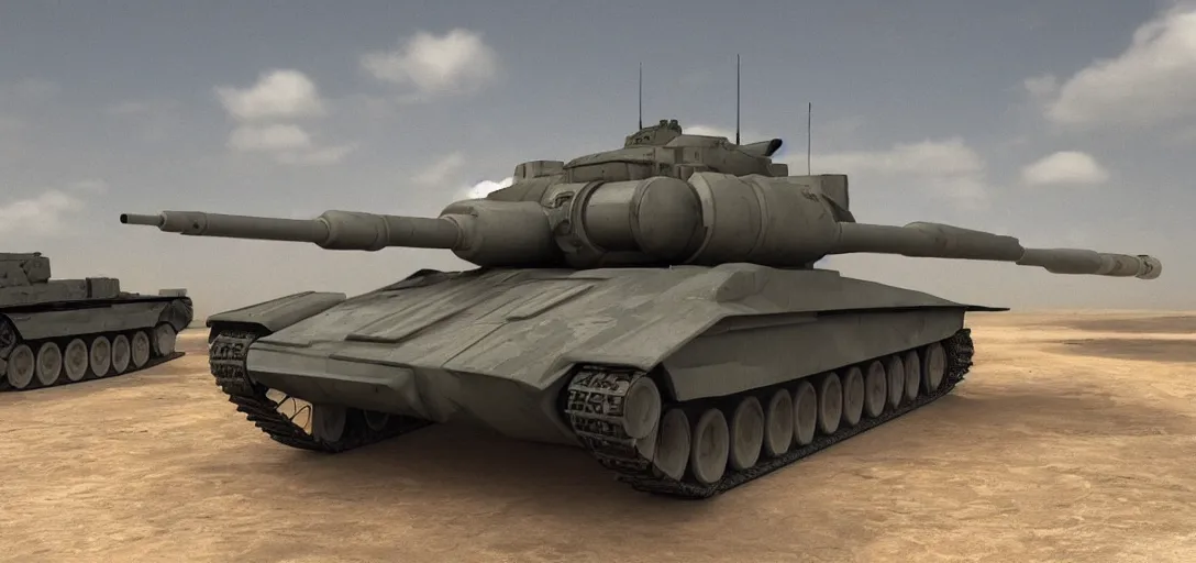 Prompt: retro futuristic military tank, 8 k photorealistic, hd, high details, trending on artstation