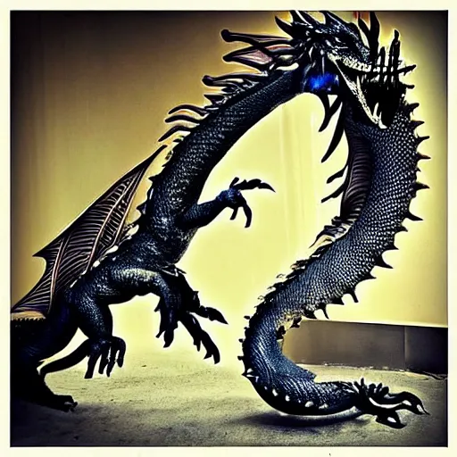 Image similar to “fire breathing dragon, kinetic sculpture”