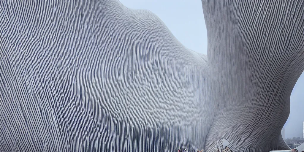 Image similar to knitting zaha hadid architecture