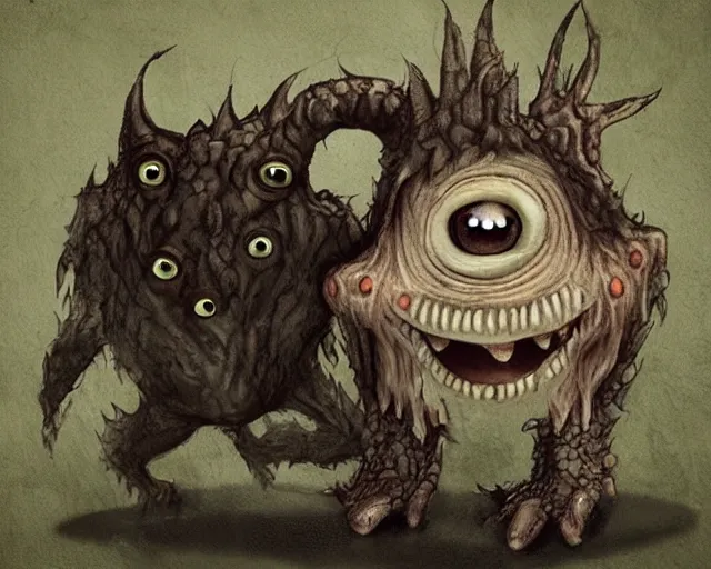 Image similar to a cute monster