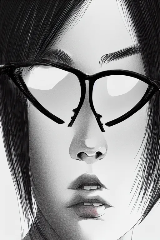 Extreme close-up, megane by ilya | Stable Diffusion | OpenArt