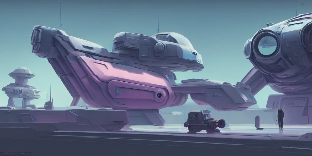 Image similar to Hard Surface Shape Form Exploration, Detailed, 8k, sci-fi, pastel colors, props, panel, concept, simon stalenhag ,syd mead, vehicle, speeder, parts,modular, insane detail, spaceship , complex geometry, mega collection, Star Wars