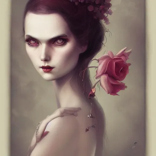 Prompt: a portrait in the style of anna dittmann and tom bagshaw and charles dulac.