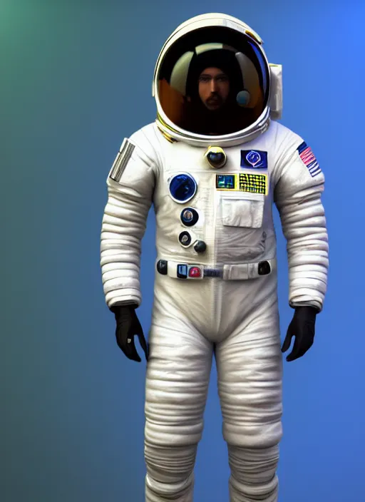 Prompt: Man wearing a space suit, broad shoulders, tactical, smokey background, octane render, 4k, realistic, highly detailed, digital art, epic, render, 4k, 8k in the style of artstation deviantart, High Resolution