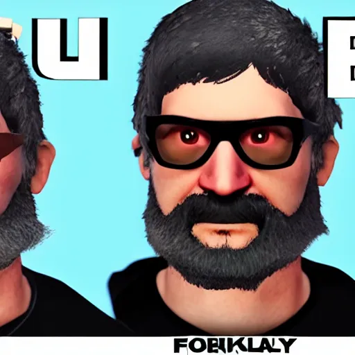 Prompt: Ted Kaczynski fortnite skin lobby UE4 Epic Games