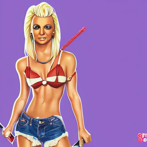 Prompt: Britney Spears stylised as a Pixar character