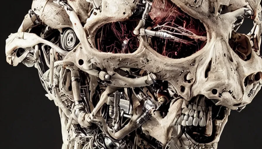 Image similar to big budget horror movie a (body worlds) cyborg