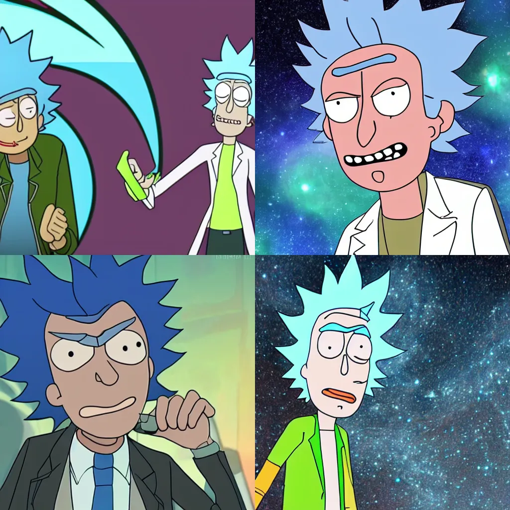 Prompt: A real life photo of Rick Sanchez from Rick and Morty, highly detailed, 8k wallpaper, photorealistic