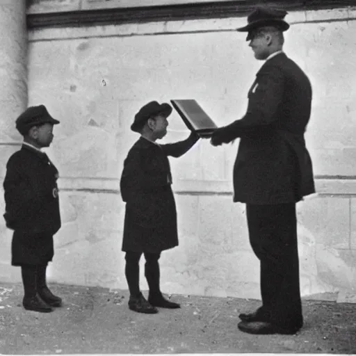 Image similar to Super Mario gets his citizenship at Ellis Island historic photograph from 1920