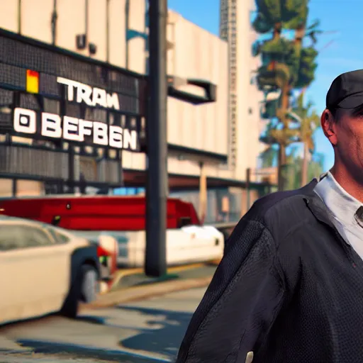 Image similar to jordan peterson in gta v 50mm dslr, f/5.6