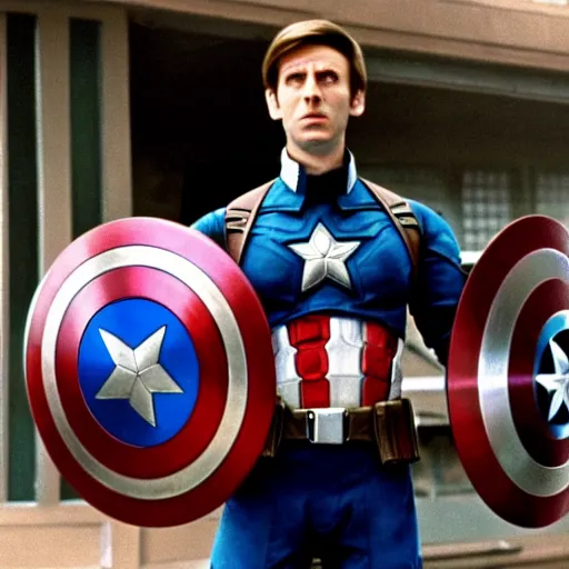 Image similar to film still of captain america in doctor who ( 1 9 7 5 )