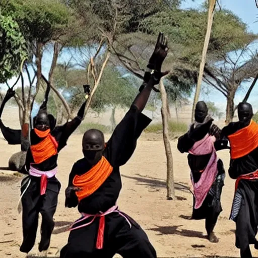 Image similar to african ninjas