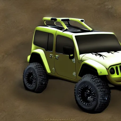 Image similar to concept art jeep inspired by the creators of halo