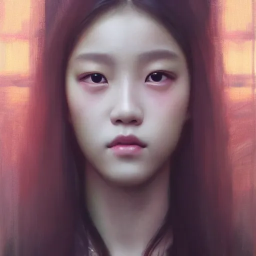 Image similar to jisoo of blackpink, hyperrealistic portrait, bladerunner street, art of elysium by jeremy mann and alphonse mucha, fantasy art, photo realistic, dynamic lighting, artstation, poster, volumetric lighting, very detailed face, 8 k, award winning