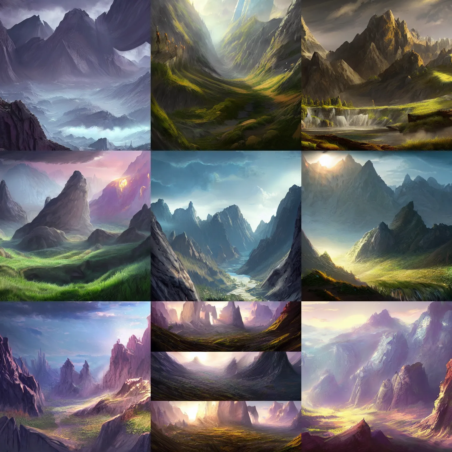 the grand mountains and valleys of the webway, fantasy | Stable ...