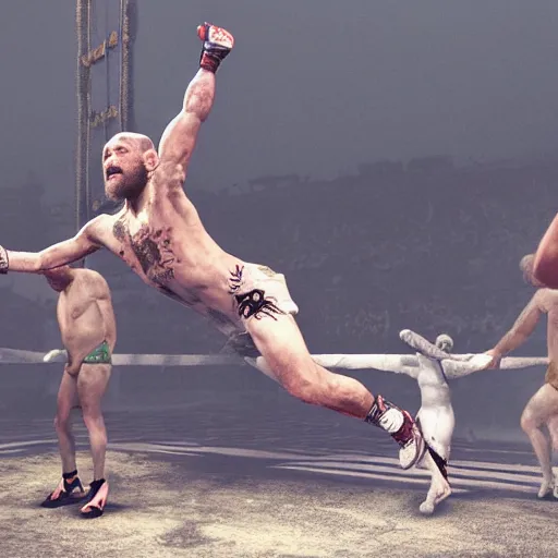 Prompt: crucifixion of conor mcgregor, octane render