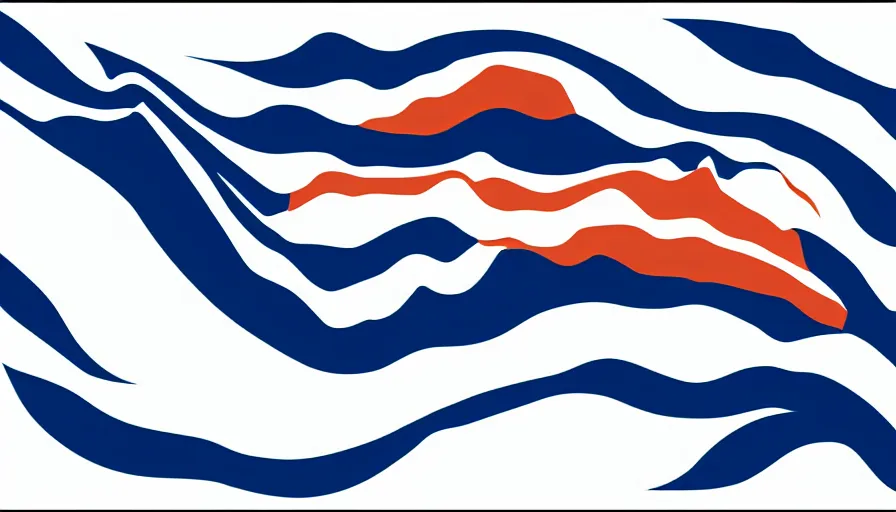 Image similar to A minimalist flag representing Idaho's Salmon River mountain valley, vector graphic, vexillology, cobalt and white color scheme,