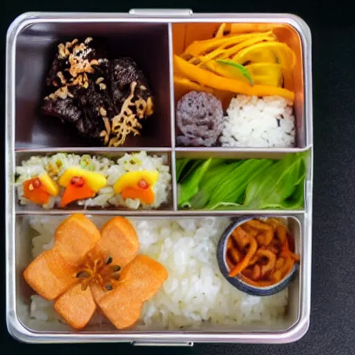 Prompt: samurair bento box