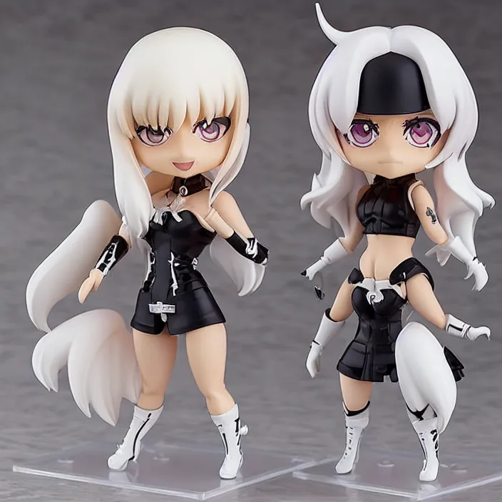 Prompt: lady gaga, an anime nendoroid of lady gaga, figurine, detailed product photo