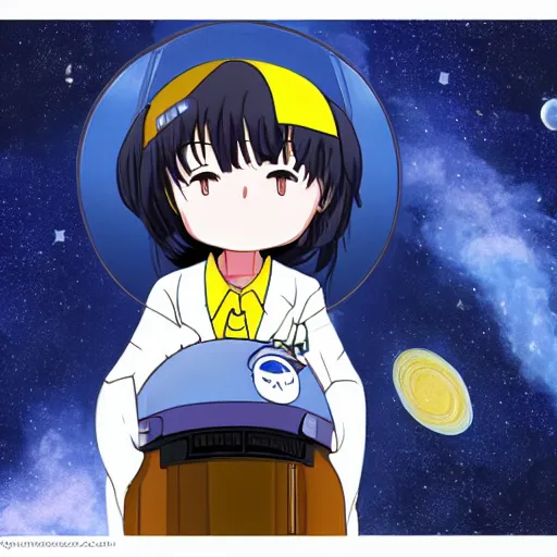 Image similar to cute chibi moe anthropomorphism of james webb space telescope, anime style, jwst, anime, space telescope, anime art