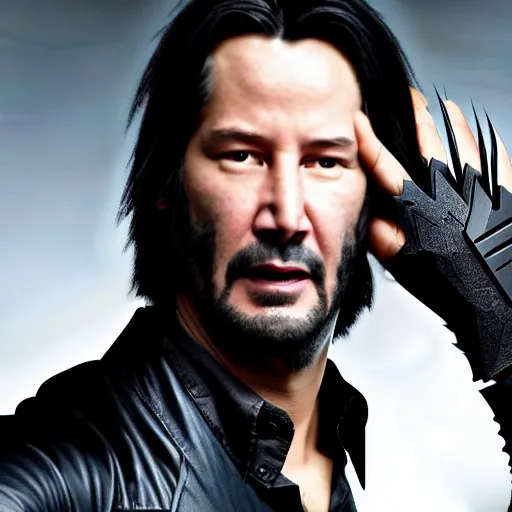 Image similar to keanu reeves as x men wolverine, marvel movie