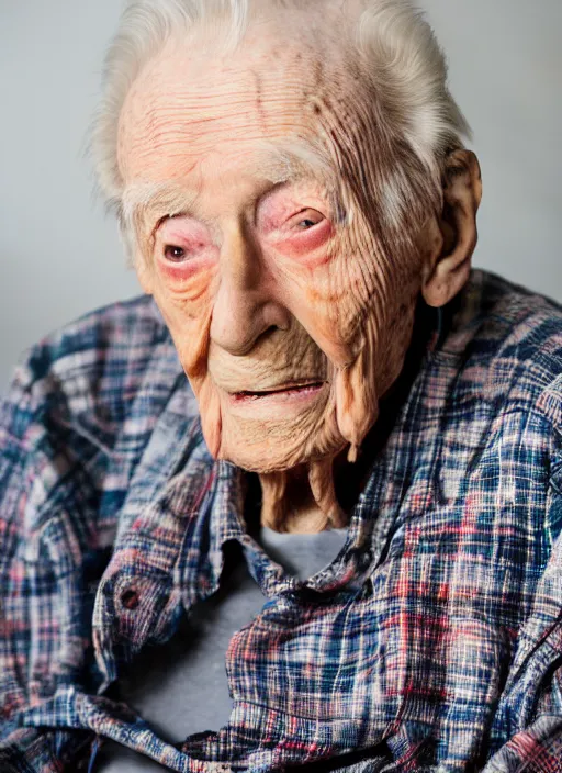 Prompt: dslr photo portrait still of 1 0 2 year old age 1 0 2 deforest kelley at age 1 0 2!!!, 8 5 mm f 1. 8