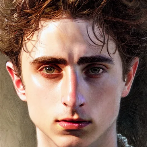 Prompt: timothee chalamet as a fantasy d & d character, closeup portrait art by donato giancola and greg rutkowski, realistic face, digital art, trending on artstation, symmetry!!