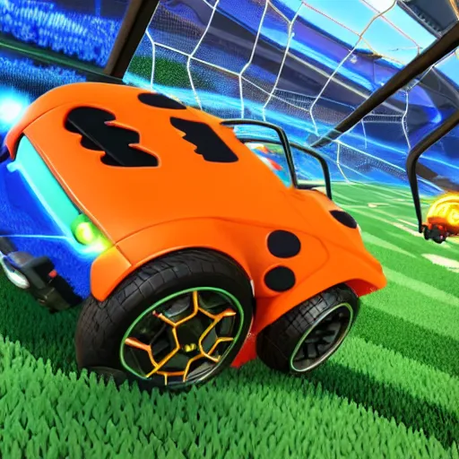 Image similar to fall guys on rocket league