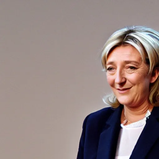 Image similar to Marine Lepen plush toy