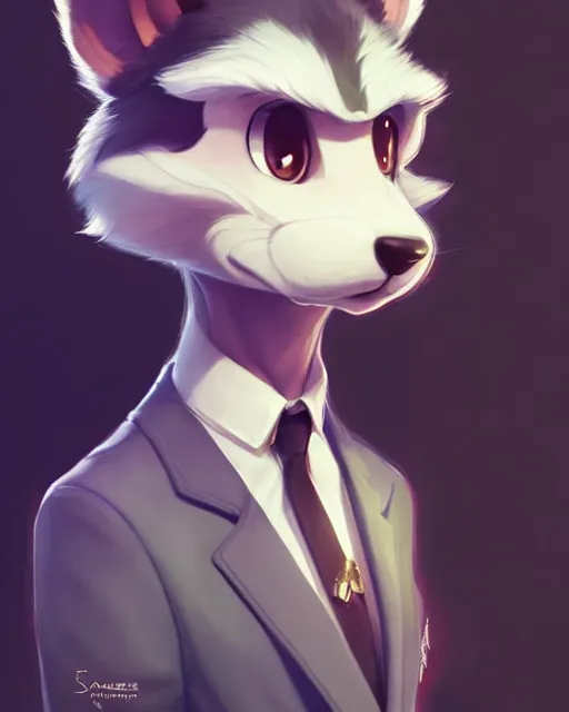 Image similar to character concept art of a cute male anthropomorphic furry | | adorable, key visual, realistic shaded perfect face, fine details by stanley artgerm lau, wlop, rossdraws, james jean, andrei riabovitchev, marc simonetti, and sakimichan, trending on weasyl