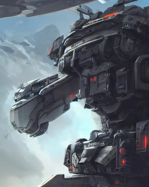 Prompt: Mech Carrier, 4k, Trending on Artstation and CG Society, ultradetailed concept art, anyone know the artist?