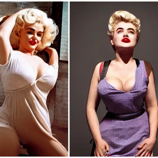 Image similar to stefania ferrario as marilyn monroe