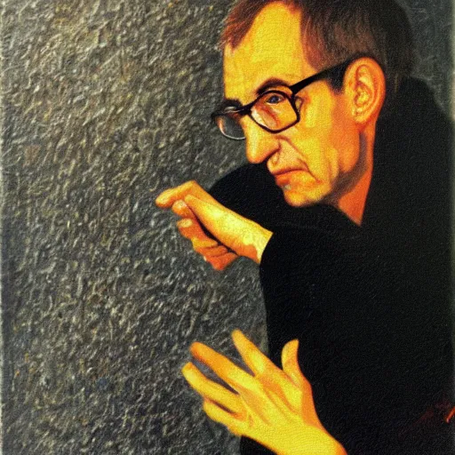 Image similar to Krzysztof Kieslowski oil painting