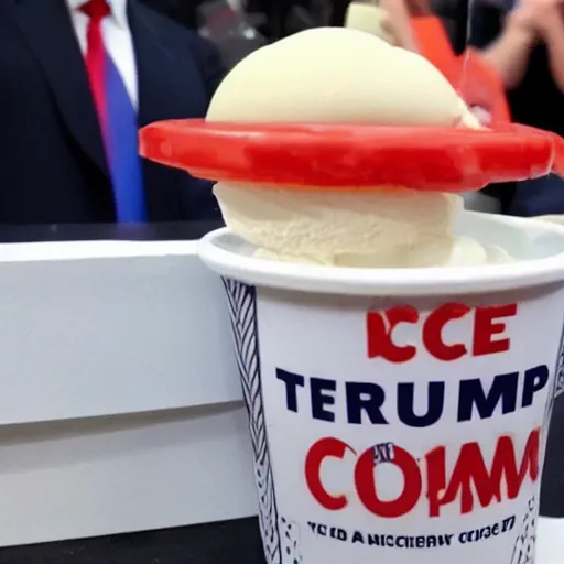 Image similar to donald trump ice cream