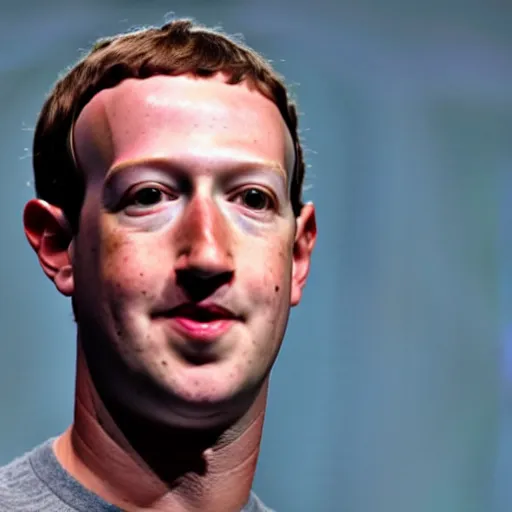 Prompt: extremely zoomed-in photo of Mark Zuckerberg