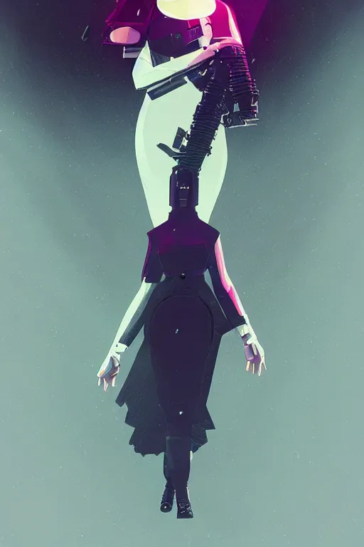 Prompt: full body yennefer of vengerberg, blade runner 2 0 4 9, scorched earth, cassette futurism, modular synthesizer helmet, the grand budapest hotel, glow, digital art, artstation, pop art, by hsiao - ron cheng