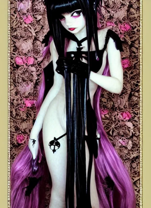 Image similar to ( ( gothic # ) ) princess portrait *. *. by battle angel alita * *, rene lalique, highly detailded, ( ( misa amane # ) )