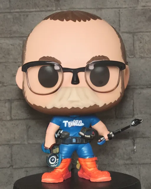 Image similar to A Tim the Toolman Taylor Funko Pop. Photographic, photography