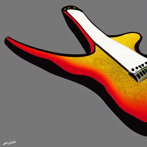 Image similar to an electric guitar, concept art