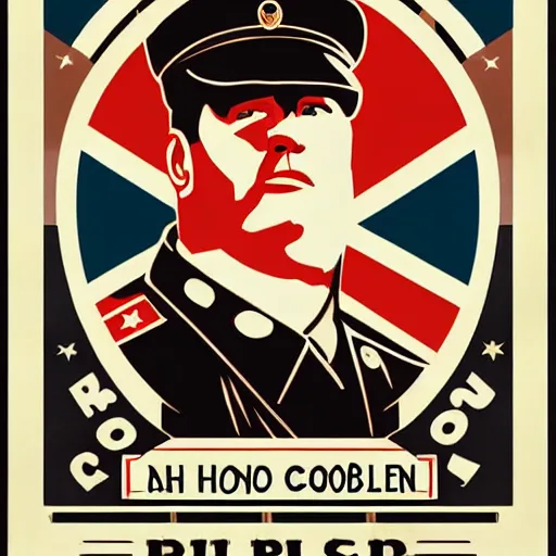 Image similar to Big coob dictator propaganda poster