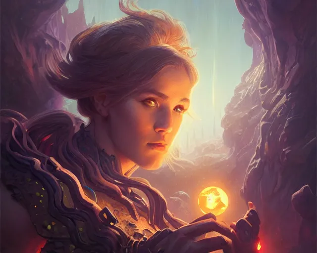 Image similar to space cavemen movie poster, deep focus, d & d, fantasy, intricate, elegant, highly detailed, digital painting, artstation, concept art, matte, sharp focus, illustration, hearthstone, art by artgerm and greg rutkowski and alphonse mucha